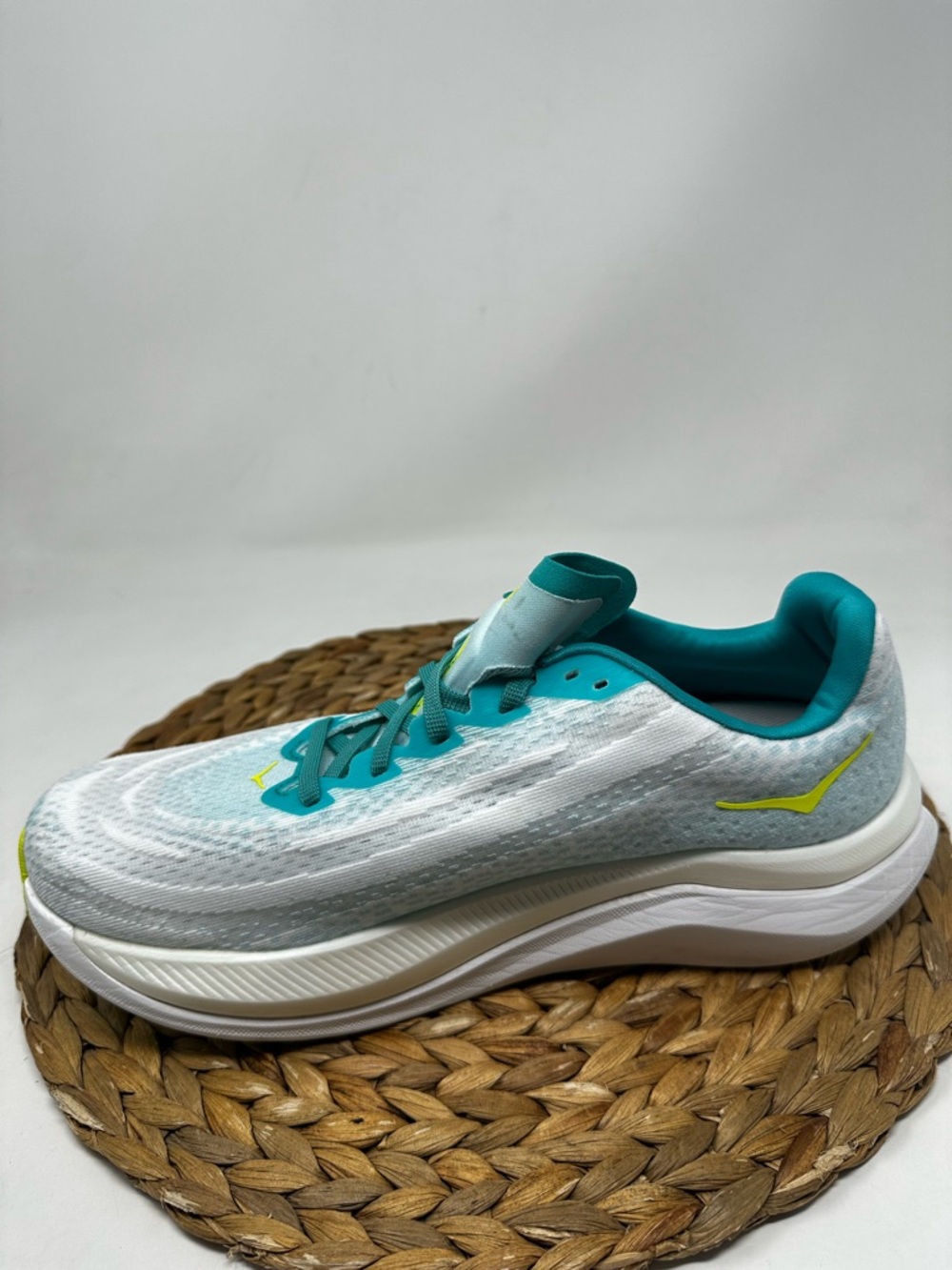HOKA ONE Mach X Running Shoes White Blue Glass Size 10 Men's - Picture 2 of 10